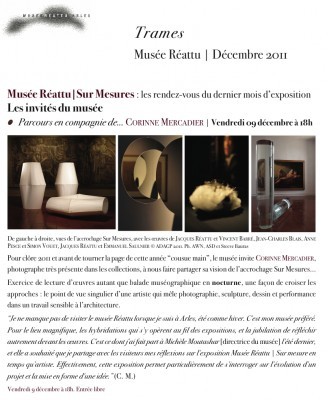 Visite de l'exposition Musée Reattu / Sur Mesure