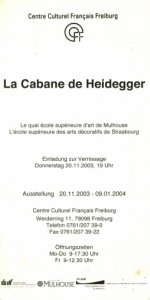 La cave de Heidegger - Flyer 1