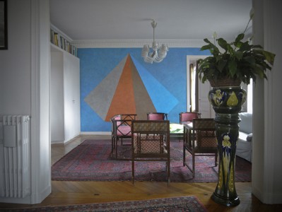 salle à manger, wall painting de S.Lewitt