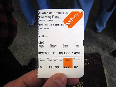 Ma carte d'embarquement
