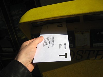 Je poste une lettre