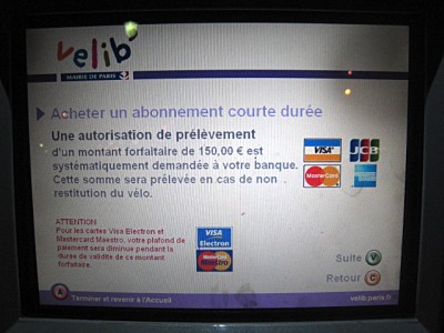 Je loue un vélib