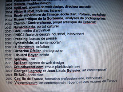 Je travaille sur mon CV