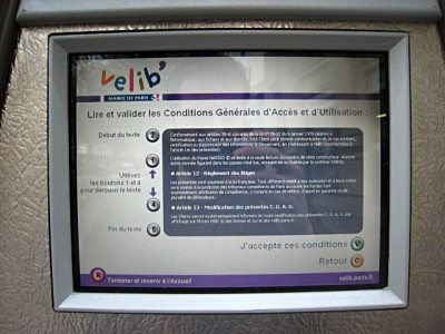Je loue un vélib