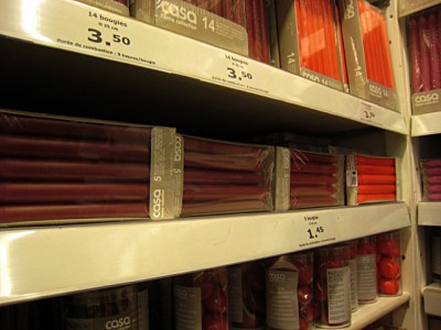 J'achète des bougies