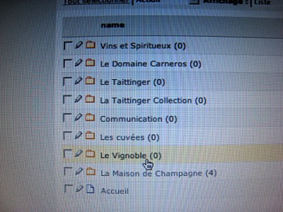 Nous travaillons sur Taittinger