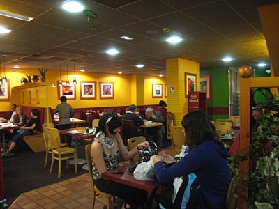 L'intérieur du restaurant