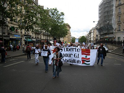 Nous tombons sur une manifestation