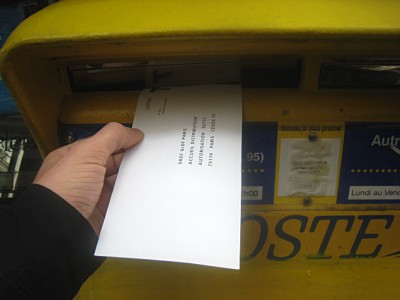 Je poste le formulaire EDF/GDF