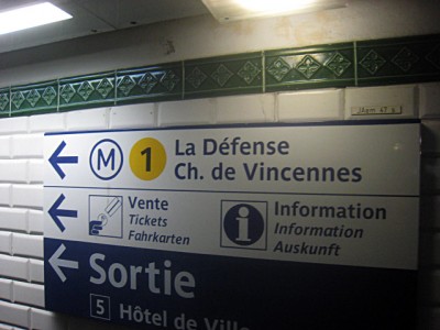 Nous prenons le métro