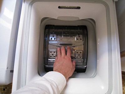 J'ouvre la machine à laver
