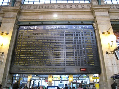 Je guette l'affichage de la voie