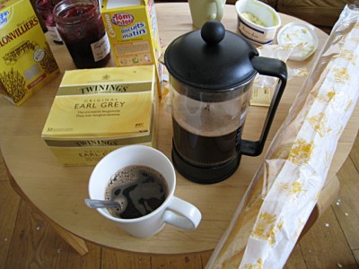 Je bois du café