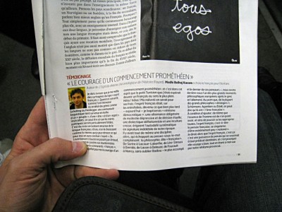 Medhi est dans Philosophie magazine