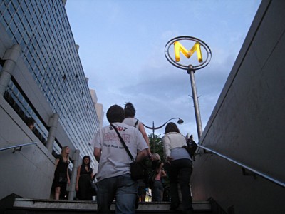 Je sors du métro