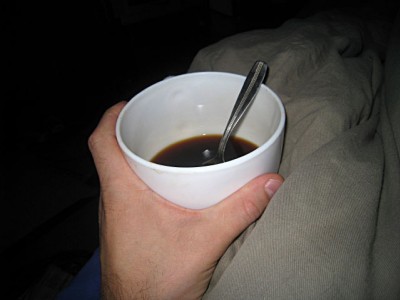 Je bois du café