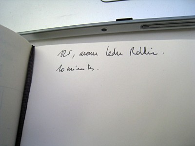 Je note l'adresse de Samuel
