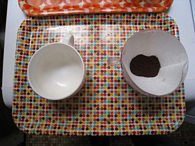 Je me prépare du café