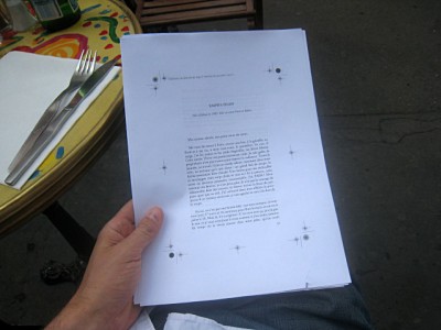 Je lis le texte de Fadwa