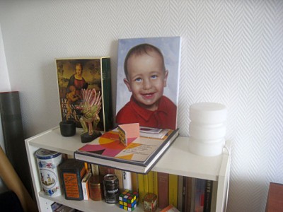 J'installe le tableau sur mon étagère