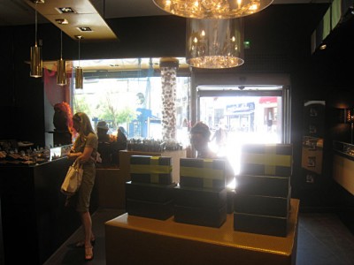 L'intérieur de la boutique