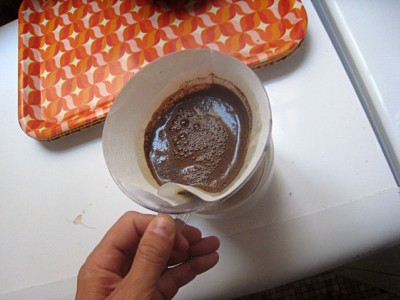 Je prépare un café
