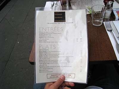Le menu