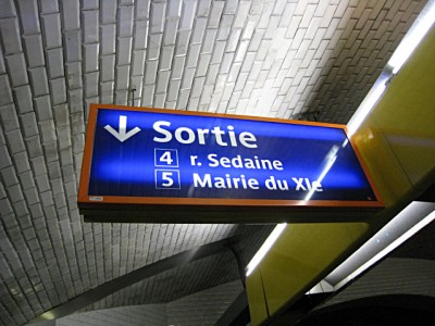 Je sors à Voltaire