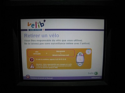 Je prends un vélib