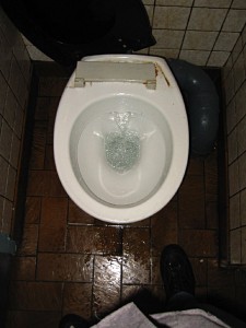 Je vais aux toilettes