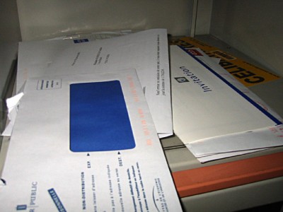 Je regarde mon courrier