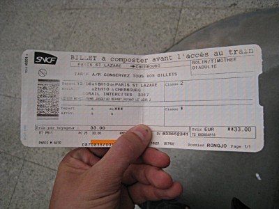 Mon billet de train