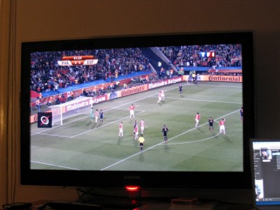 Nous regardons la coupe du monde