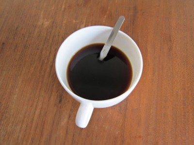 Je bois du café