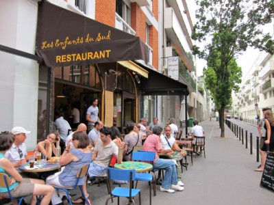 Nous sortons déjeuner aux Enfants du sud