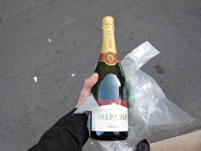 J'achète du champagne
