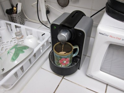 Je bois du café