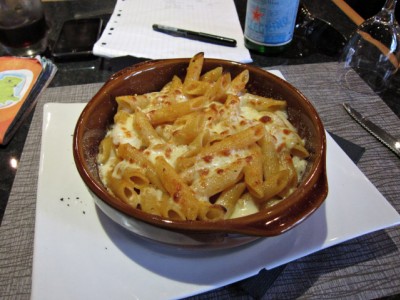Je mange des pâtes