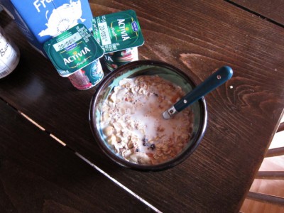 Je prends mon petit déjeuner