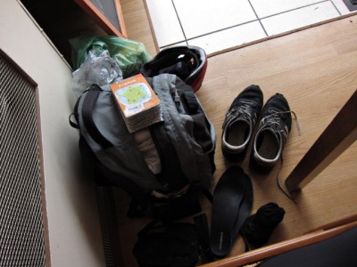 J'ai retiré mes chaussures trempées