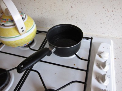 Je fais chauffer de l'eau