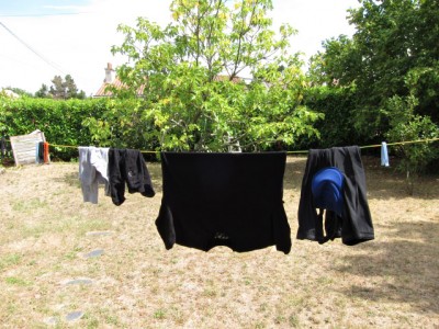 Je passe rapidement chez Josiane étendre mon linge
