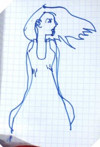chevelure au vent