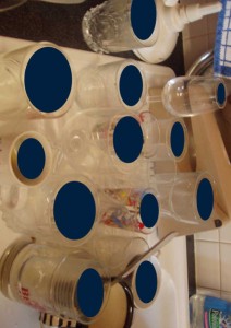 cercles virtuels posés sur verre