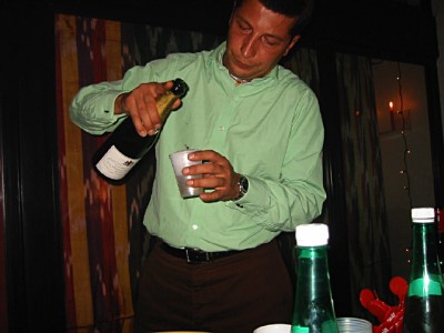 Je prends du vin au bar