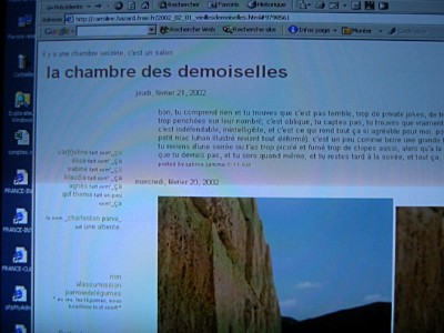 Je regarde le blog de Caroline