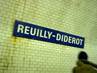 Nous sortons à Reuilly Diderot
