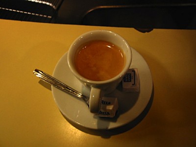 Je prends un café
