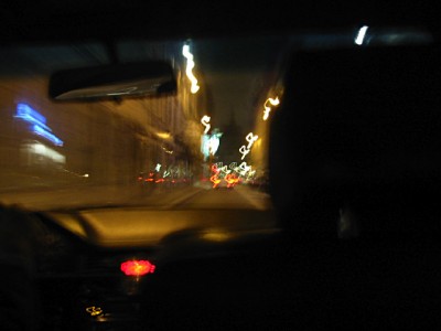 Nous prenons un taxi