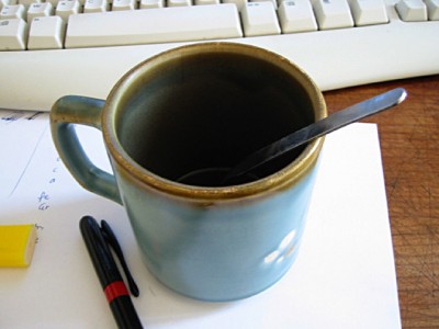 Je bois du café